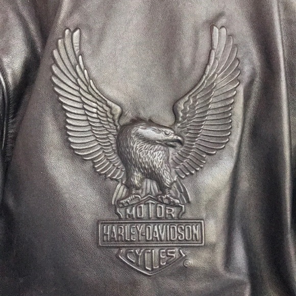 Black leather Harley Davidson jacket - Picture 3 of 5
